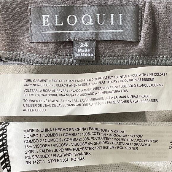 Eloquii Black White Off The Shoulder Mixed Media Dress Plus Size 24 NWT - Picture 6 of 6